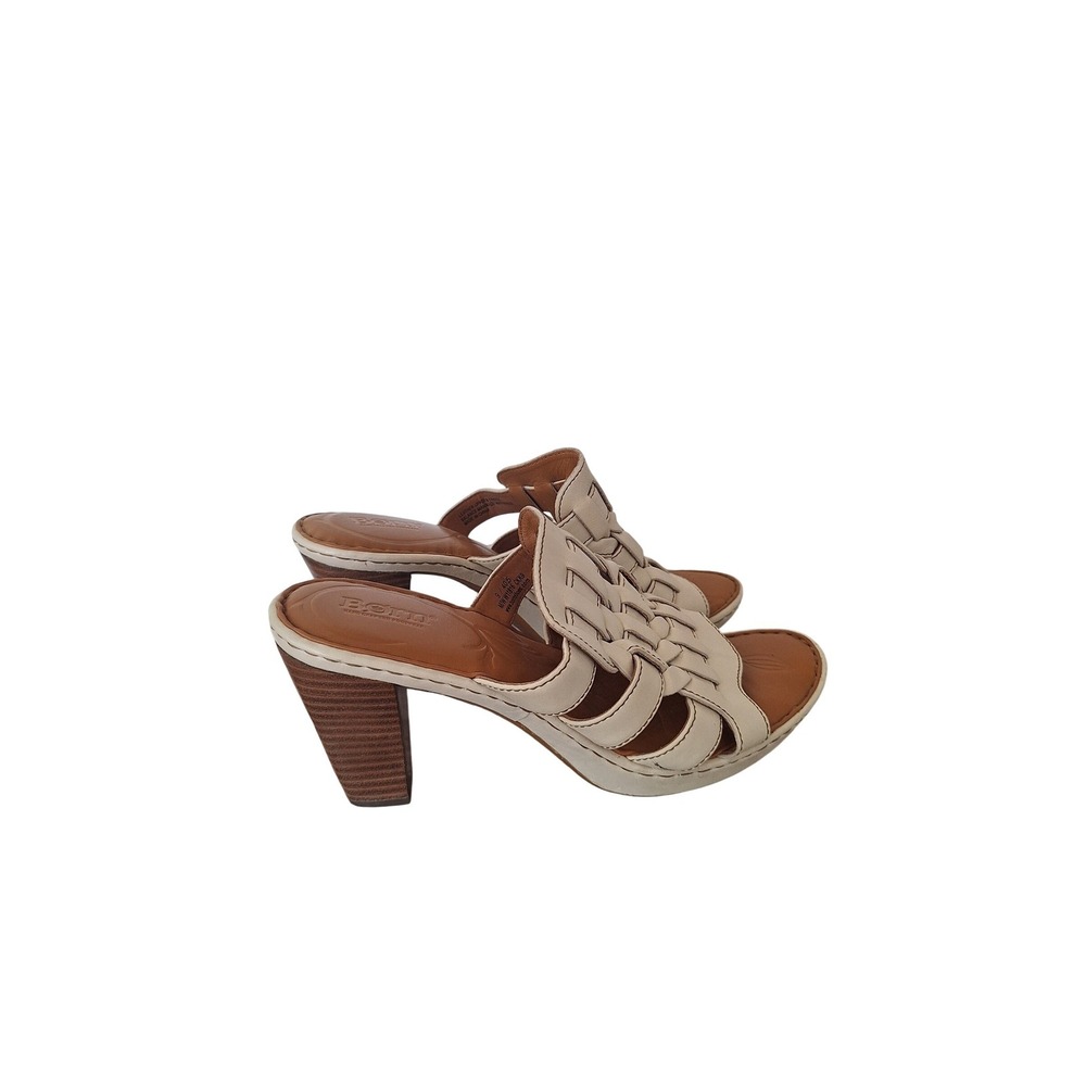 Born White open toe leather hell sandals size 9/40.5 - Picture 3 of 10